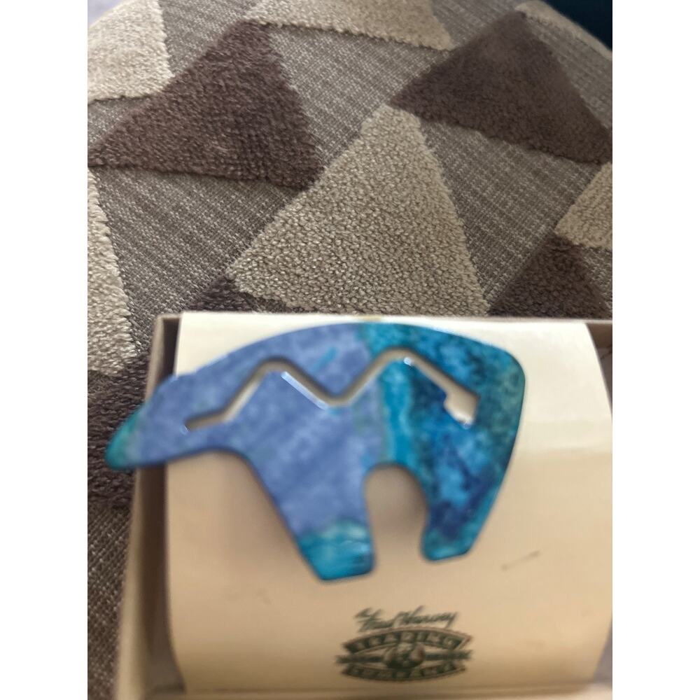 Fred Harvey Trading Post Bear Fetish Brooch
